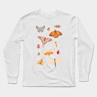 Retro Butterflies, Beetles, and other Bugs Long Sleeve T-Shirt